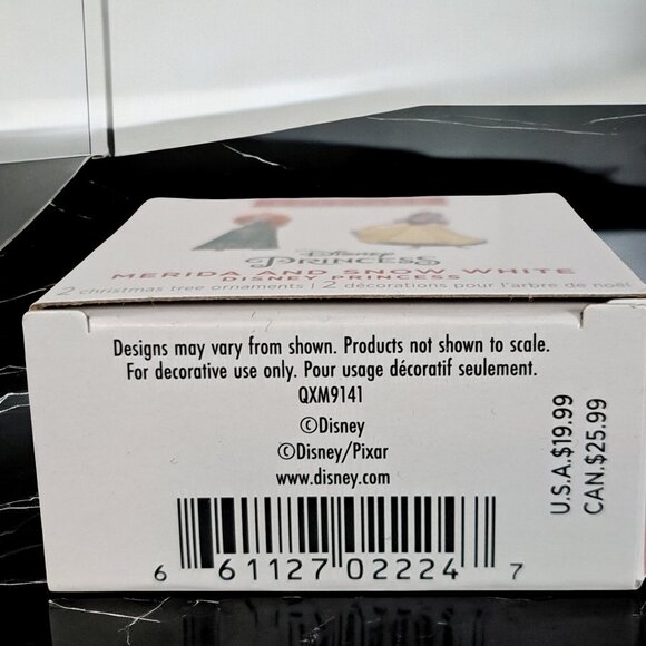 2024 Hallmark Ornament Mini Disney Princess Merida and Snow White Ornaments NIB - Picture 5 of 11